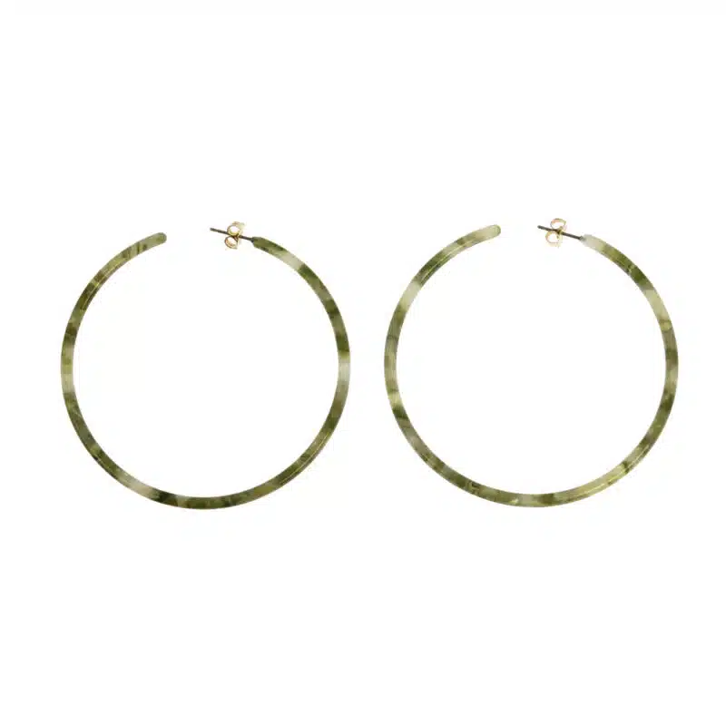 70mm resin hoop earrings