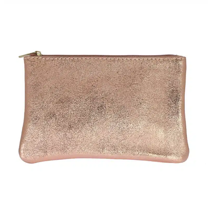 Pochette Zip L cuir irisé