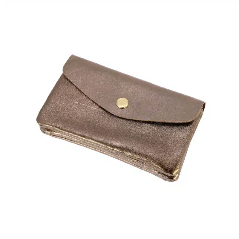 Twin cowhide leather clutch bag