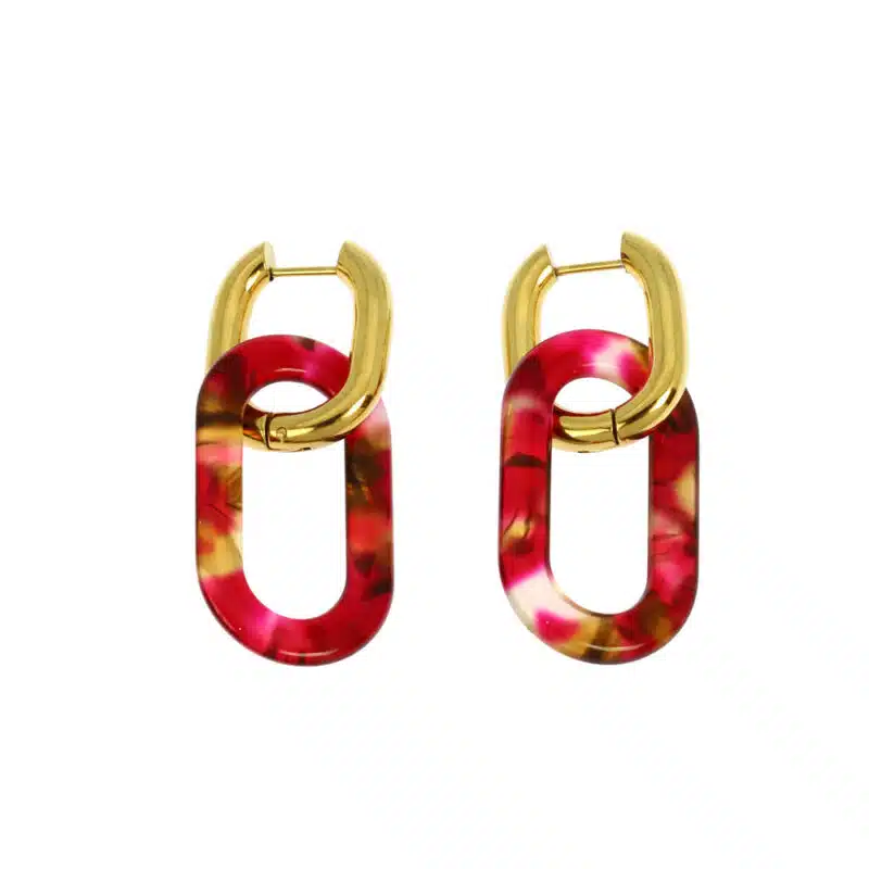 Lamine steel earrings