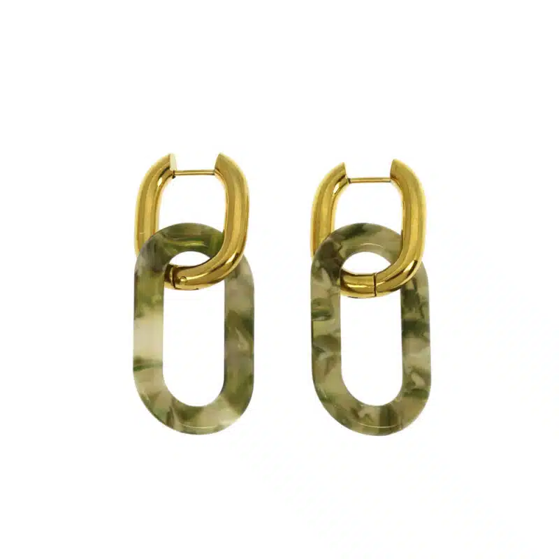 Lamine steel earrings