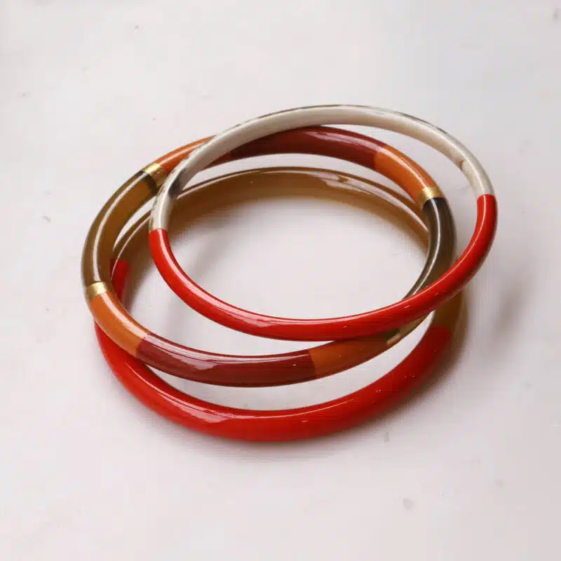 Lot Noxie de 3 bracelets corne