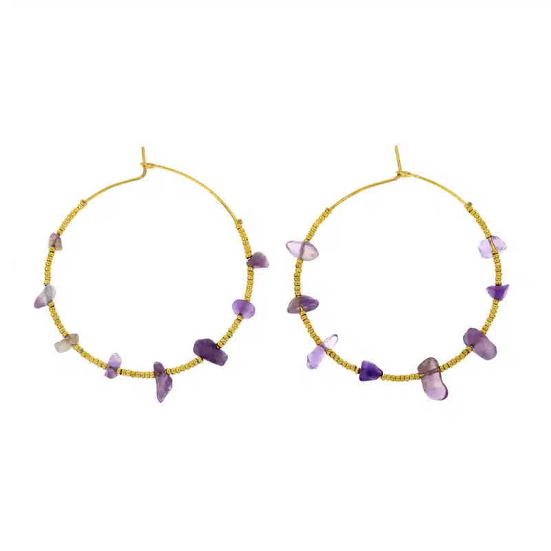 Boucles d'oreilles acier Rosine