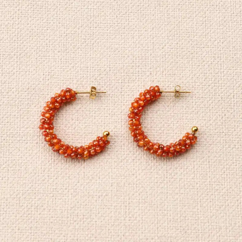 Boucles d'oreilles Céleste en acier