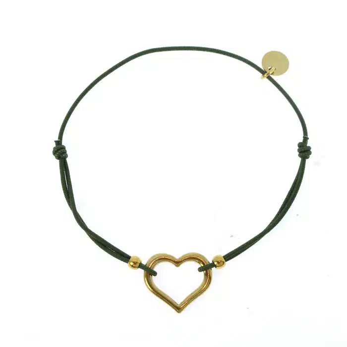 Heart openwork elastic steel bracelet