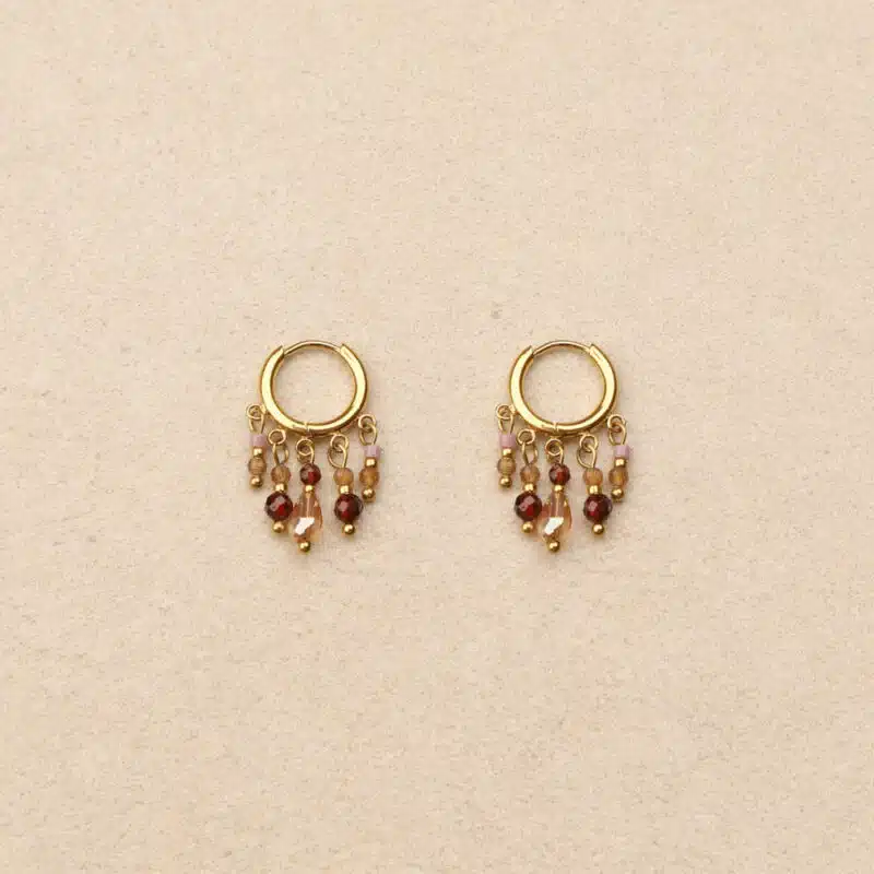 Boucles d'oreilles Éméria en acier