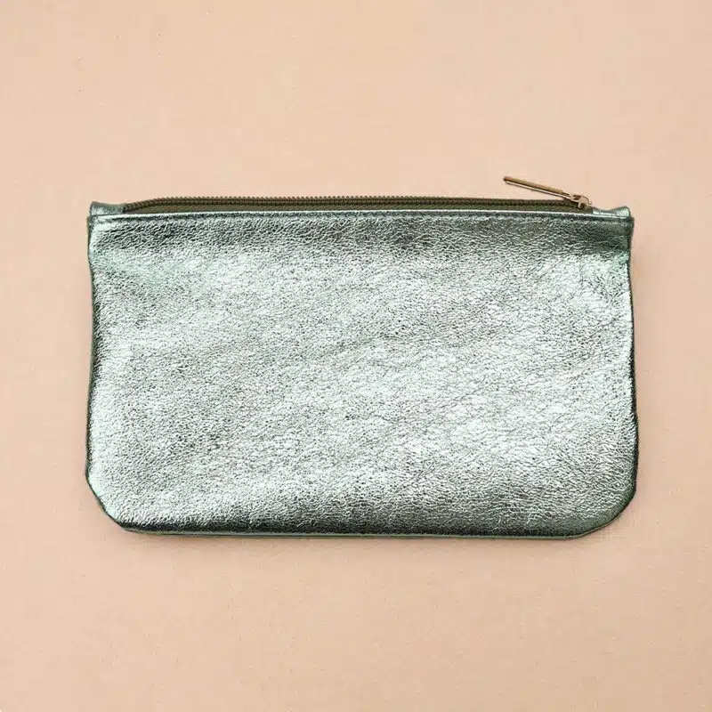 Pochette Zip M en cuir