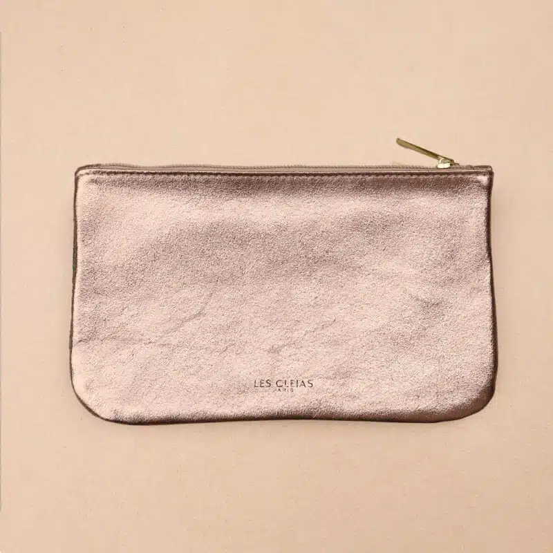 Pochette Zip M en cuir