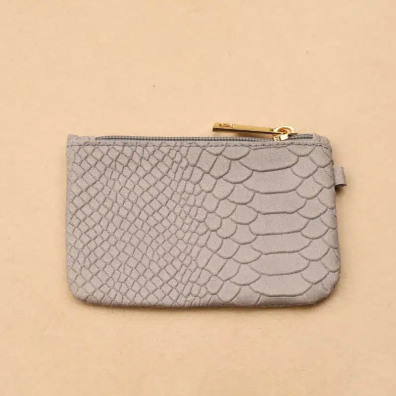 Croco Zip XS leather pouch