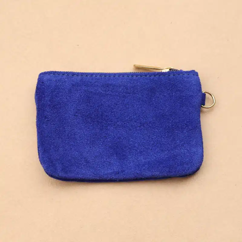 Pochette Daim Zip XS en cuir