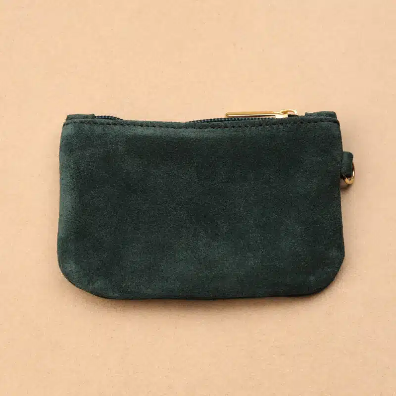 Pochette Daim Zip XS en cuir